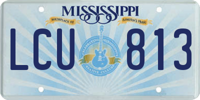 MS license plate LCU813