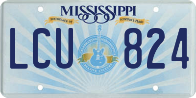 MS license plate LCU824