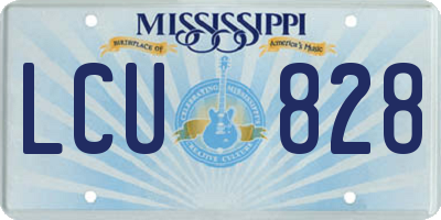 MS license plate LCU828