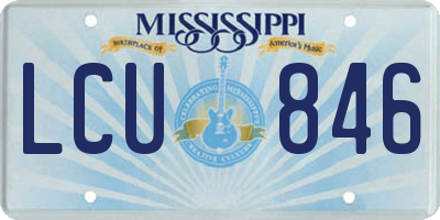 MS license plate LCU846