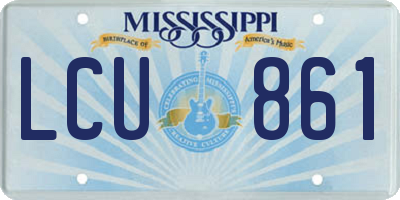MS license plate LCU861