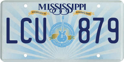 MS license plate LCU879