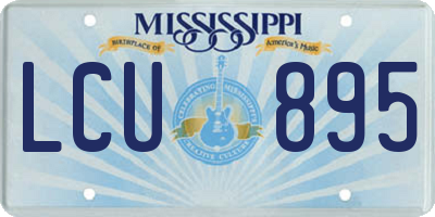 MS license plate LCU895