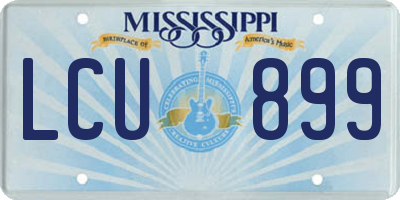 MS license plate LCU899