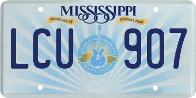 MS license plate LCU907