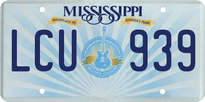 MS license plate LCU939