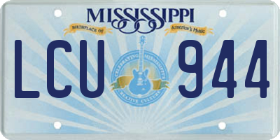 MS license plate LCU944