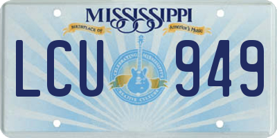 MS license plate LCU949