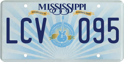 MS license plate LCV095