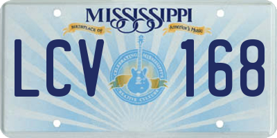 MS license plate LCV168