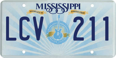 MS license plate LCV211
