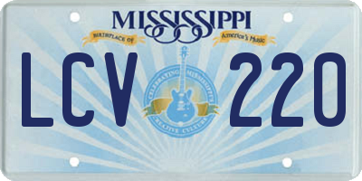 MS license plate LCV220