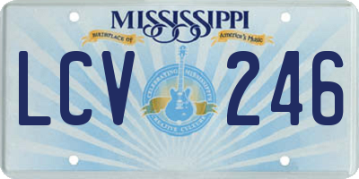 MS license plate LCV246