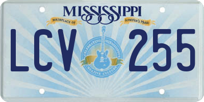 MS license plate LCV255