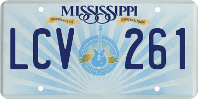 MS license plate LCV261