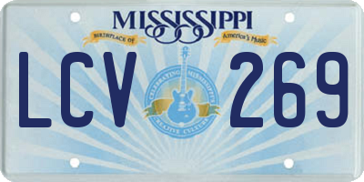 MS license plate LCV269