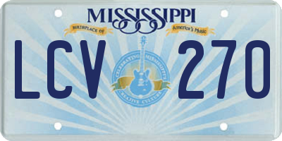 MS license plate LCV270