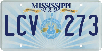 MS license plate LCV273