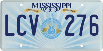 MS license plate LCV276