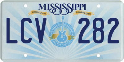 MS license plate LCV282