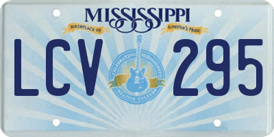MS license plate LCV295