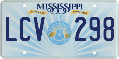 MS license plate LCV298