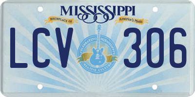 MS license plate LCV306