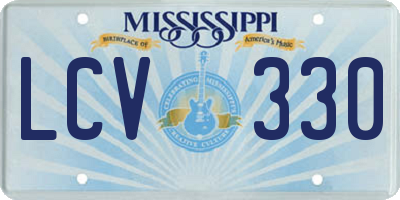 MS license plate LCV330