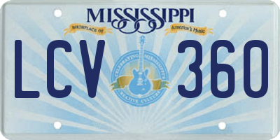 MS license plate LCV360