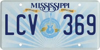 MS license plate LCV369