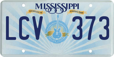 MS license plate LCV373