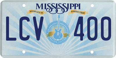 MS license plate LCV400