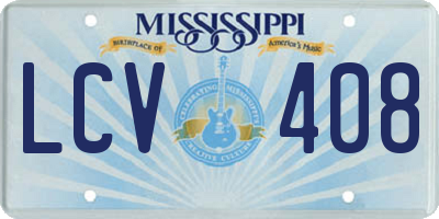 MS license plate LCV408