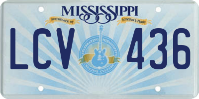 MS license plate LCV436