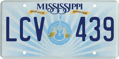 MS license plate LCV439