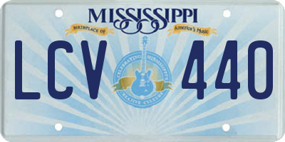 MS license plate LCV440