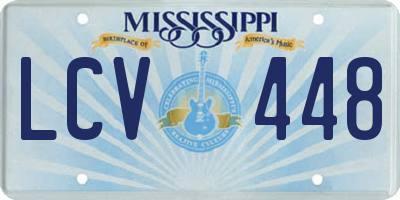 MS license plate LCV448