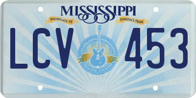 MS license plate LCV453