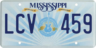 MS license plate LCV459