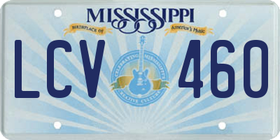 MS license plate LCV460