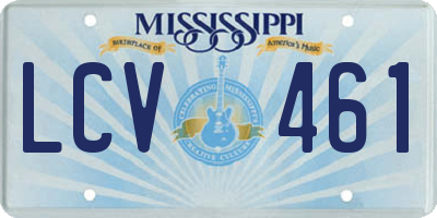 MS license plate LCV461
