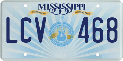 MS license plate LCV468