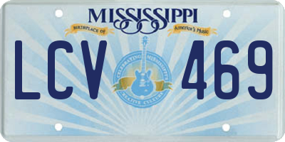MS license plate LCV469