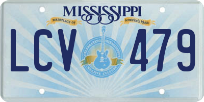 MS license plate LCV479