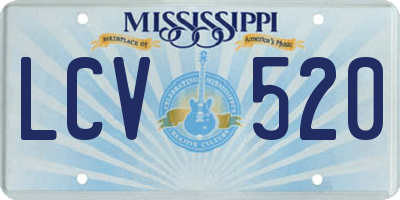 MS license plate LCV520