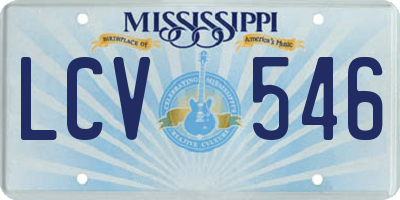 MS license plate LCV546