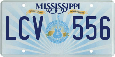 MS license plate LCV556