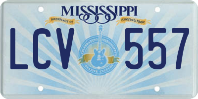 MS license plate LCV557