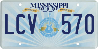 MS license plate LCV570