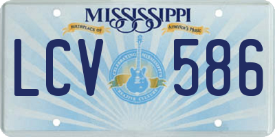 MS license plate LCV586
